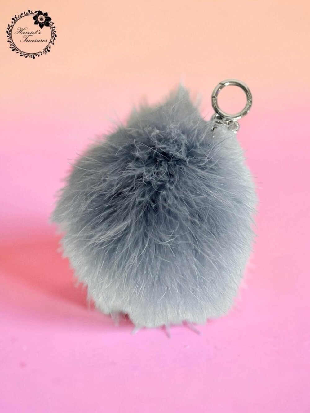 Michael Kors Powder Blue Fur Pompom Charm